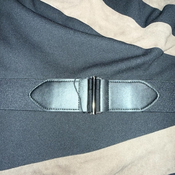 CONNECTED APPAREL Asymmetrical Sheath Dress - Black/Tan 16W - Picture 9 of 13